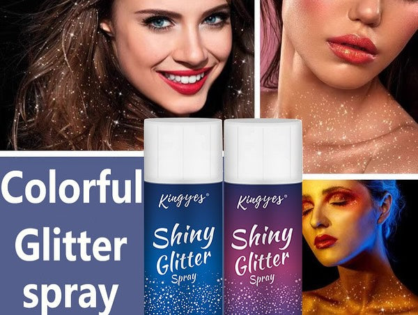 Shiny Glitter Spray – 120ml | Silver, Pink & Gold | Multi-Use, Long-Lasting Sparkle for Hair, Body & Clothes