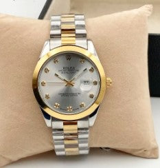 Elegant Stainless Steel Watch for Men - Luxury Business Timepiece with Vintage Touch and Quartz Movement, Perfect for Couples