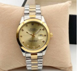 Elegant Stainless Steel Watch for Men - Luxury Business Timepiece with Vintage Touch and Quartz Movement, Perfect for Couples